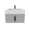 Castello Usa Nile 30-inch Gray Vanity Set with White Top and Black Handles CB-MC-30G-BL-2053-WH - alternate 2